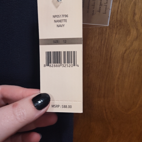 Nannette Navy Blue Flowy Size 12 - Picture 2 of 5